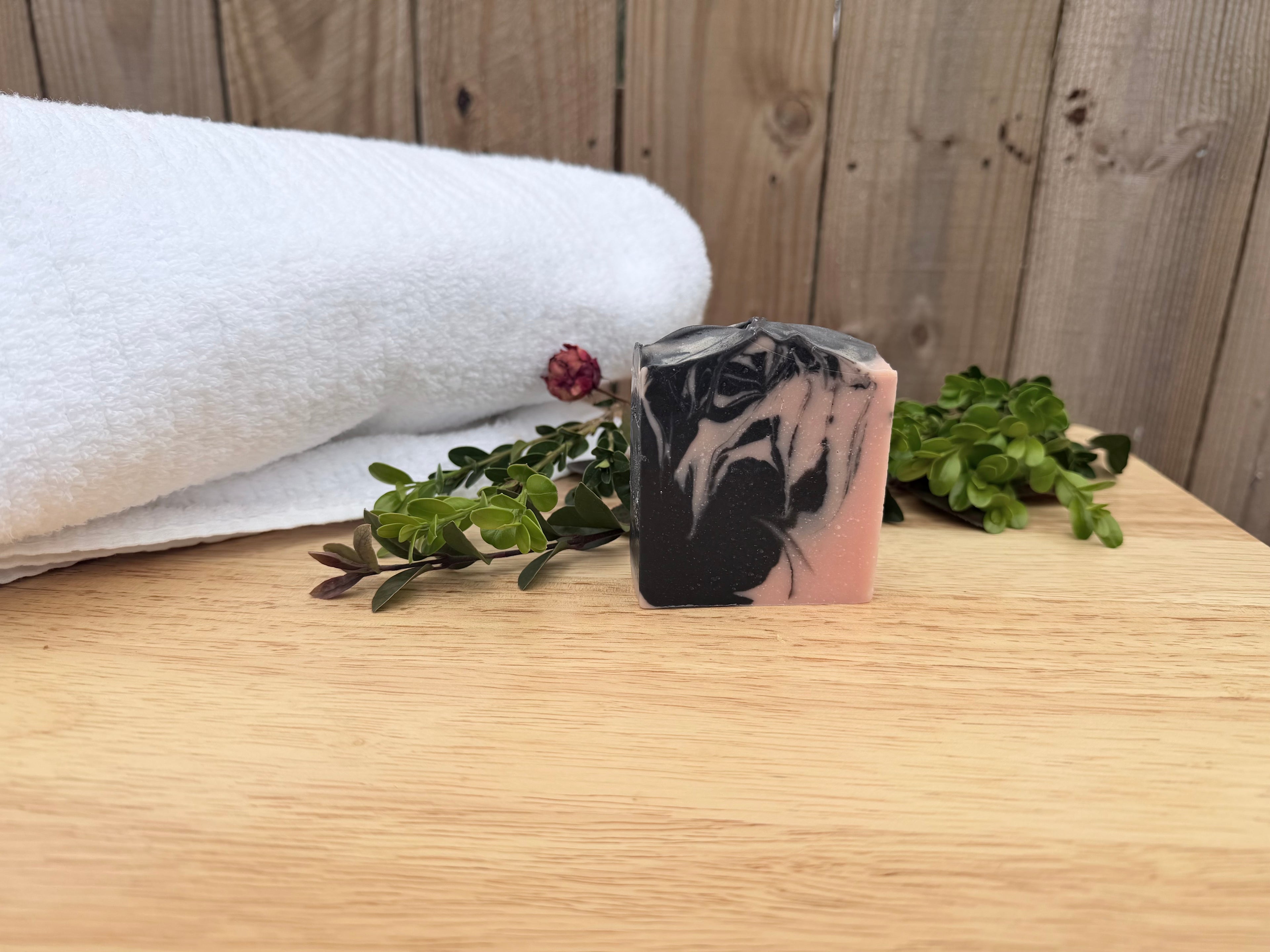 Roseclay+activated charcoal buy any of other soap for $65 and up and get 1 free of this bar